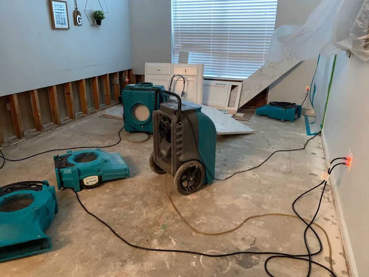 Dehumidifier in flood-cut room for Water Extraction & Removal in Sappington